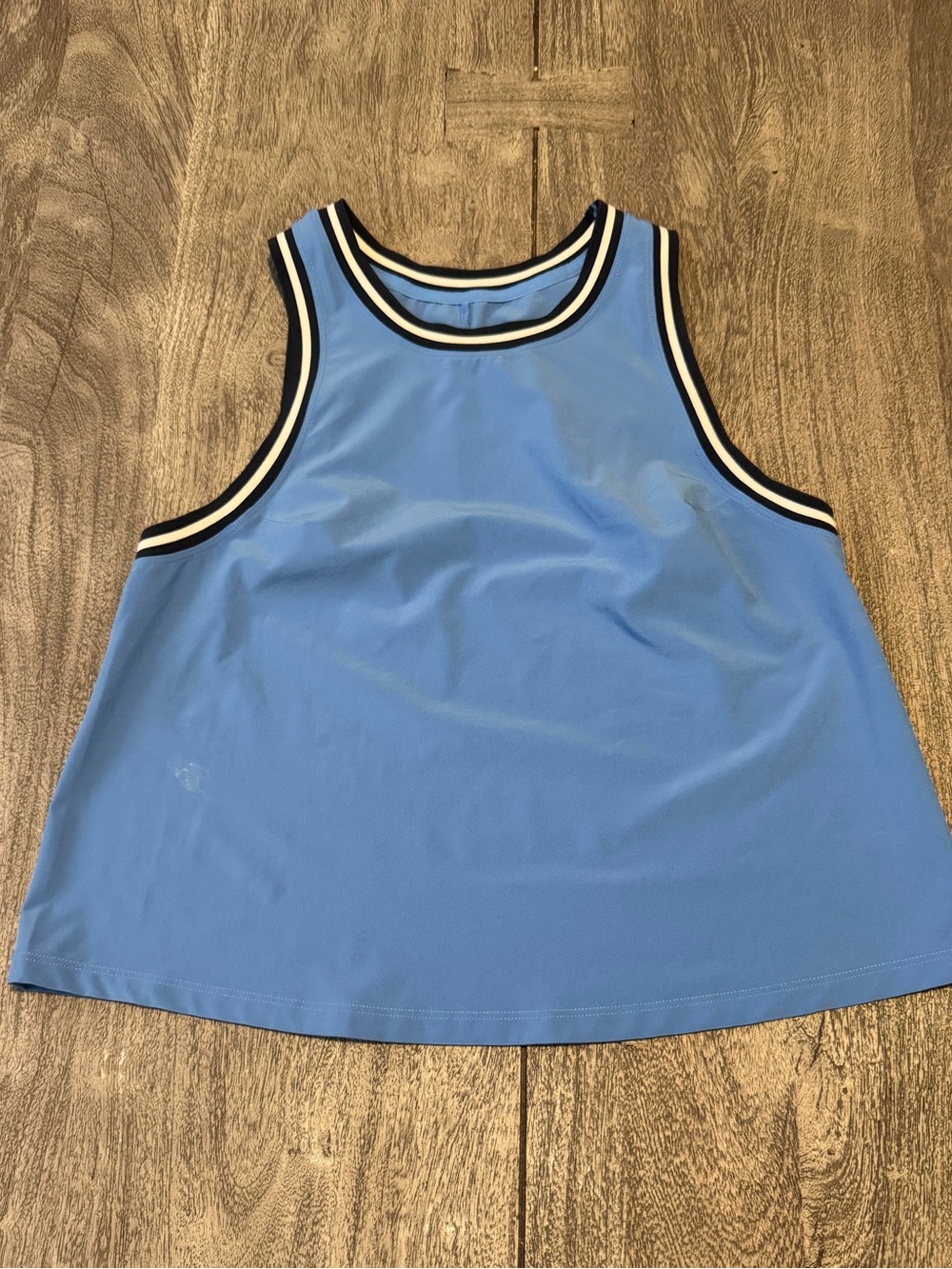 all in motion Blue Tank Top with Navy and White Trim